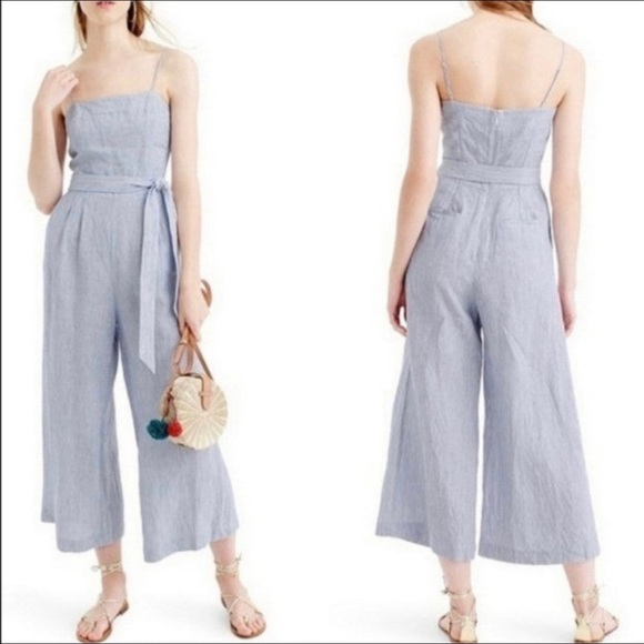 J. Crew Pants & Jumpsuits J Crew Marseille Belted Striped Linen
